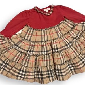 🎄 Authentic BURBERRY Baby Plaid Dress Size 18 months 🎄